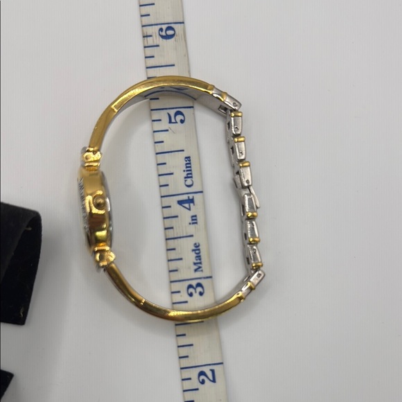 Anne Klein Gold and Silver tone Women's Bangle Watch with diamonds - Picture 13 of 14